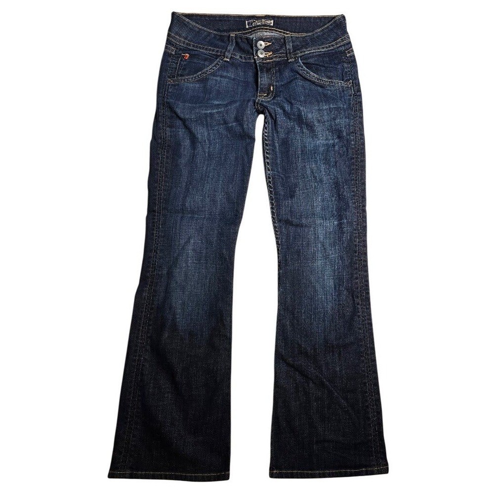 Hudson Jeans Beth Baby Bootcut Dark Wash Triangle Flap Pocket Womens 30x31  822